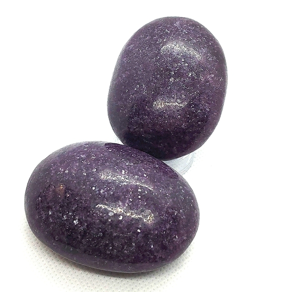 Lepidolite (aka Purple Mica) Oval Shape Palm Stone - Picture 5 of 7